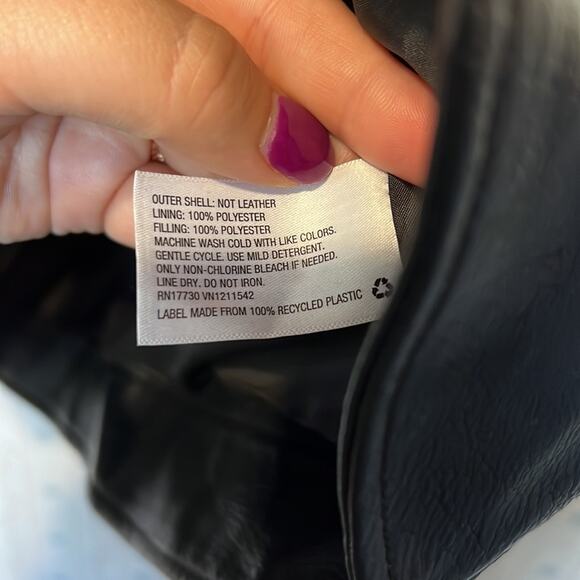 Universal Thread Small Faux Leather Multiple Zipper Polyester Jacket - Picture 10 of 16